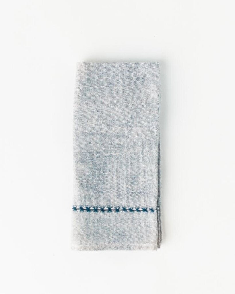 Creative Women - Ethiopian Handwoven Pulled-Cotton Textile - Sky Blue Chambray