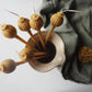 Woven - Handpoured Beeswax Poppy Pod Candle - Cortes Island, BC