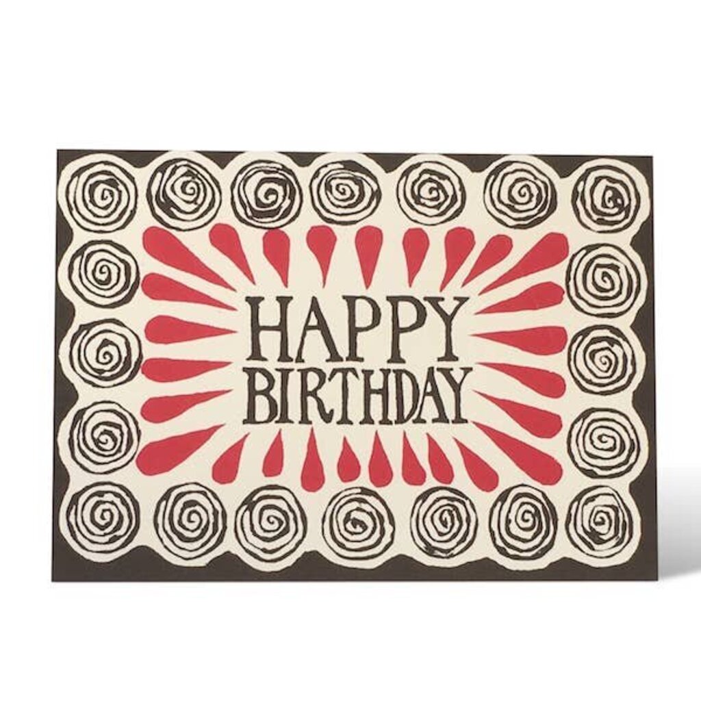 Cambridge Imprint Patternmakers - Spirals Happy Birthday Greeting Card