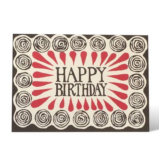 Cambridge Imprint Patternmakers - Spirals Happy Birthday Greeting Card