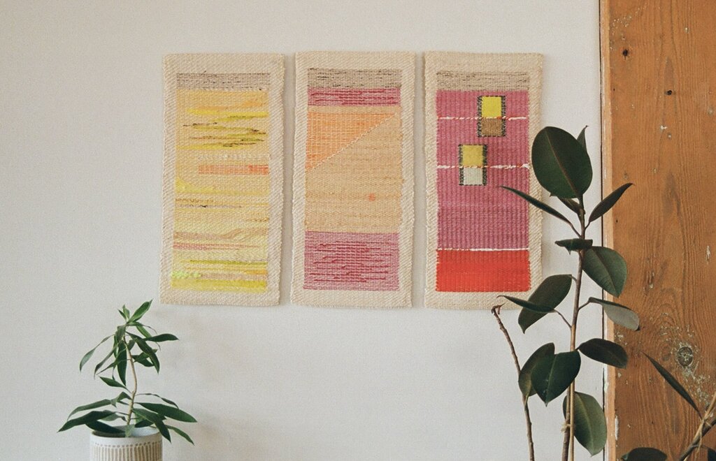 Nascency Triptych - Original Weaving by Hannah Watson