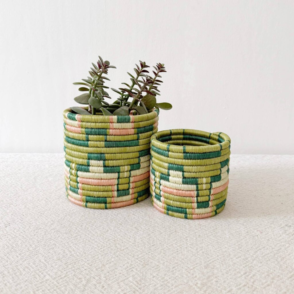 Amsha - Gombe Raffia & Sweetgrass Basket - Woven in Rwanda