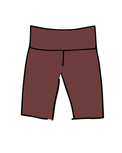 Thunderpants USA - Chestnut Organic Cotton High Rise Bike Shorts - 2X