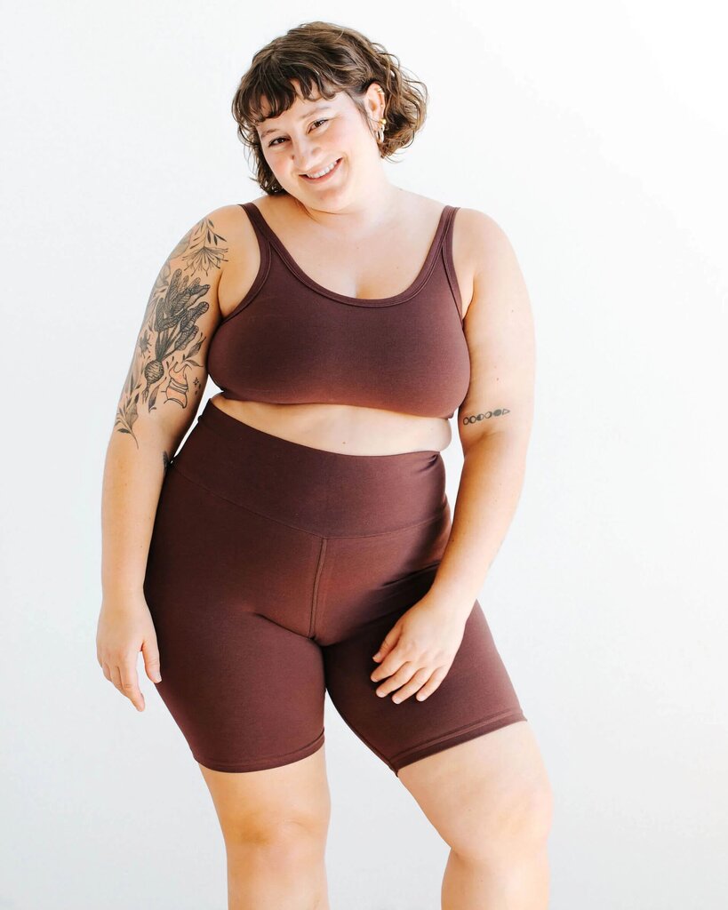 Thunderpants USA - Chestnut Organic Cotton High Rise Bike Shorts - 2X