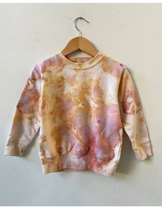 Mira Blackman - Sunset Hand-dyed Org. Cotton Kid's Sweatshirt - 6T