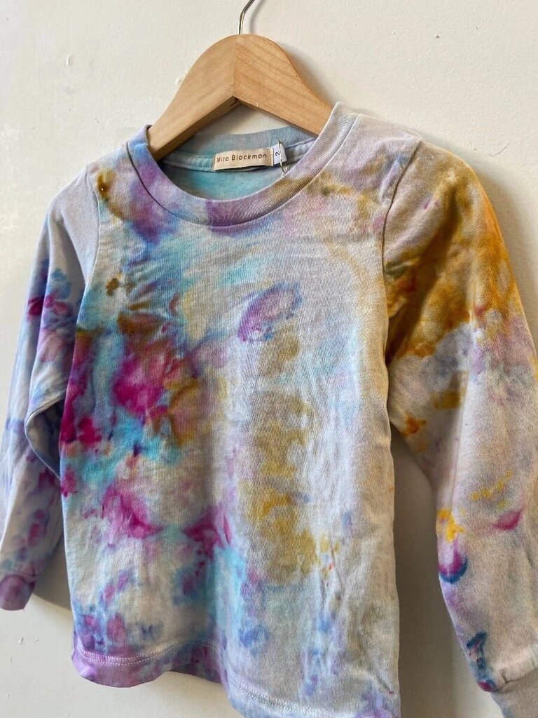 Mira Blackman - Amethyst Hand-dyed Org. Cotton Kid's Longsleeve Tee - 2T