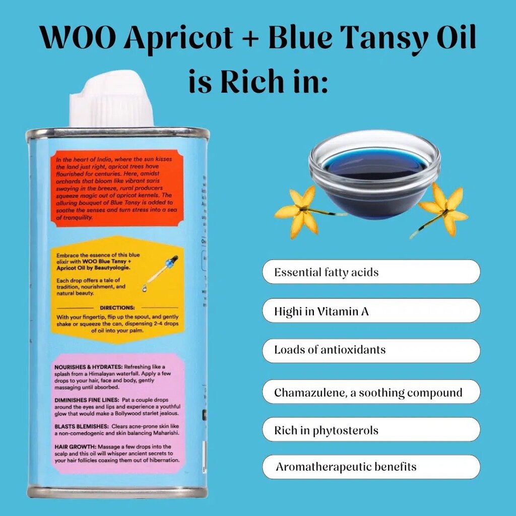 WOO - Organic Cold-pressed Blue Tansy & Apricot Oil