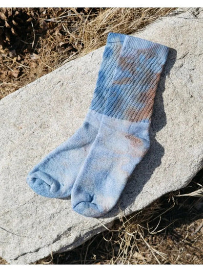 Mira Blackman - Dawn Ice-dyed Organic Cotton Socks - Large
