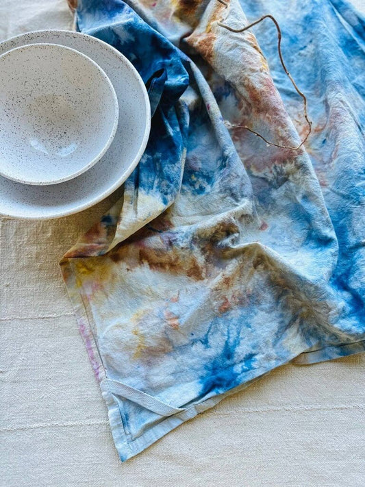 Mira Blackman - Ice-dyed Organic Cotton Everywear Towel - Dawn