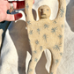 Roaming Barefoot - Astral Figure - Ceramic Wall Sculpture