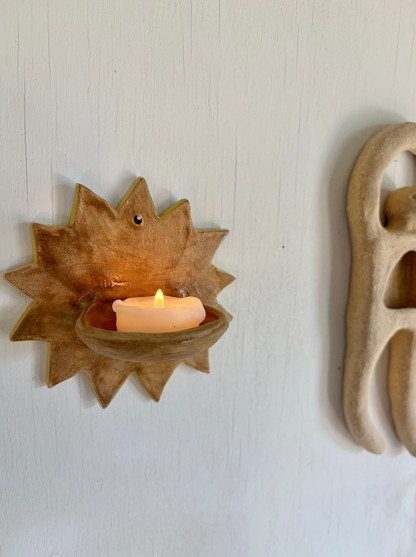Roaming Barefoot - Solar Flare - Ceramic Wall Ofrenda