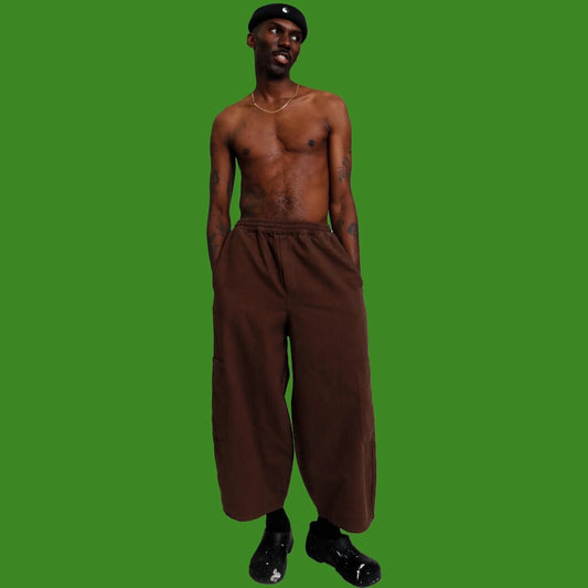 MEALS - Chocolate Cotton Canvas Chef Pants - Large