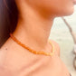 Canyon Leaf - Ombre Baltic Amber Knotted Strand Necklace - 15"