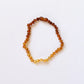 Canyon Leaf - Ombre Baltic Amber Knotted Strand Necklace - 15"