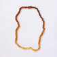 Canyon Leaf - Ombre Baltic Amber Knotted Strand Necklace - 15"