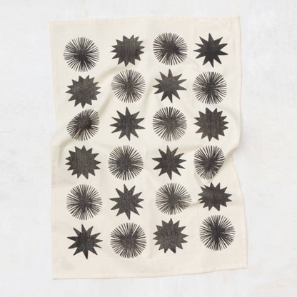 The Rise And Fall - Starburst Handprinted Kitchen Towel