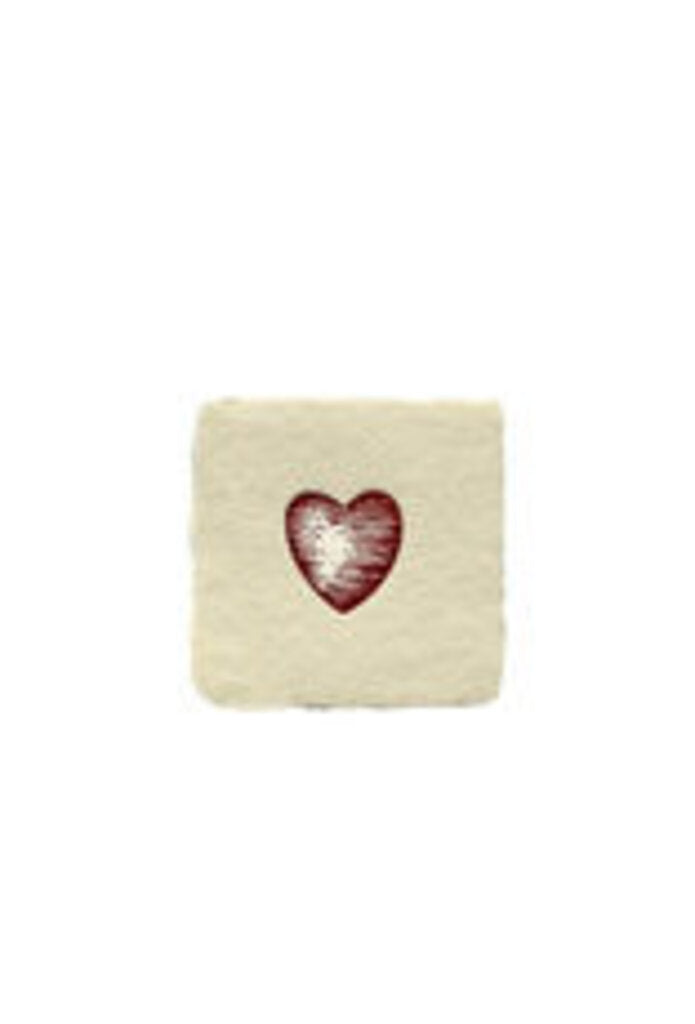 Oblation - Letterpress Heart Handmade Paper Charm
