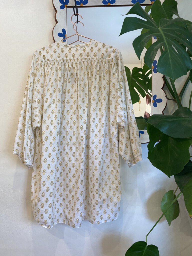 Doen - Sunflower Block-printed Opal Dress - Medium - Resale