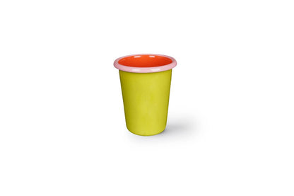 Crow Canyon Enamelware x Colorama - Chartreuse & Coral Tumbler