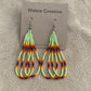 Waleia Creative - Cherokee-made Artisan Beaded Earrings - Meadow Sunset Loops