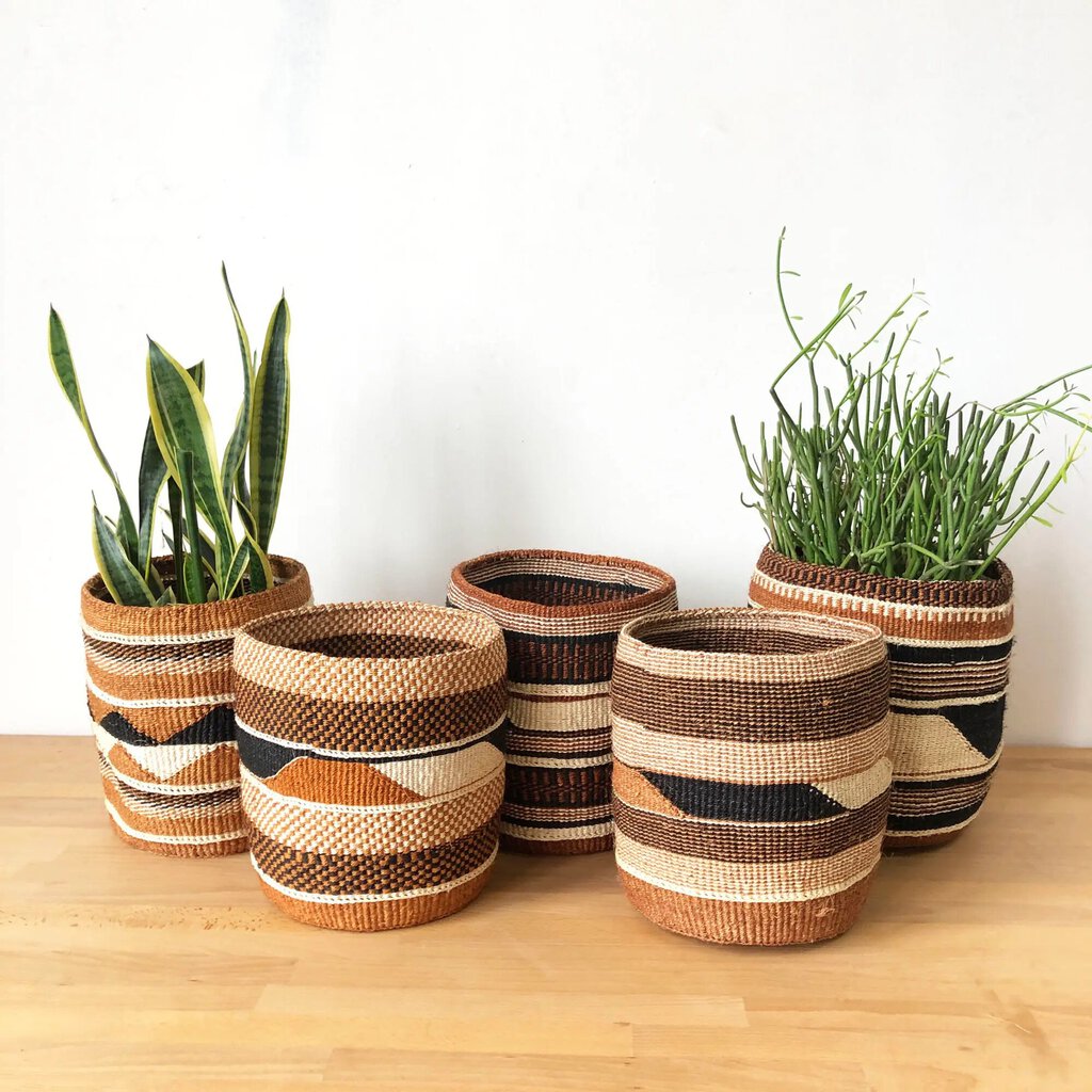 Amsha - Fine Weave Patterned Sisal Basket