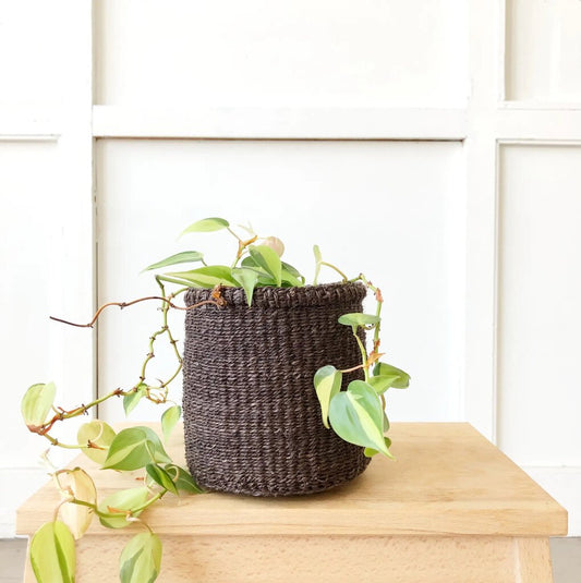 Large Rust Striped Sisal Basket Bag — Meadow Collective