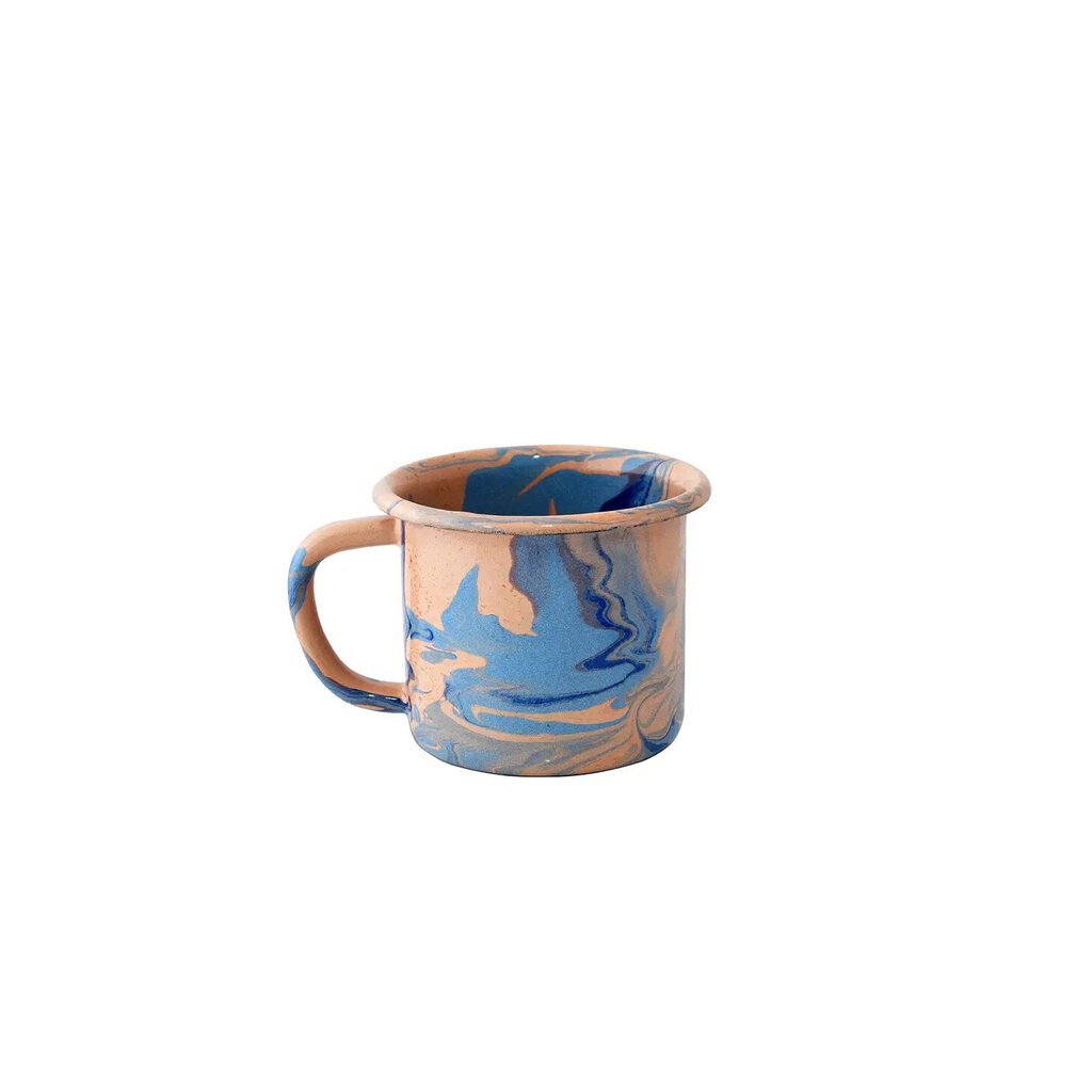 Crow Canyon Enamelware - Peach Swirl Mug
