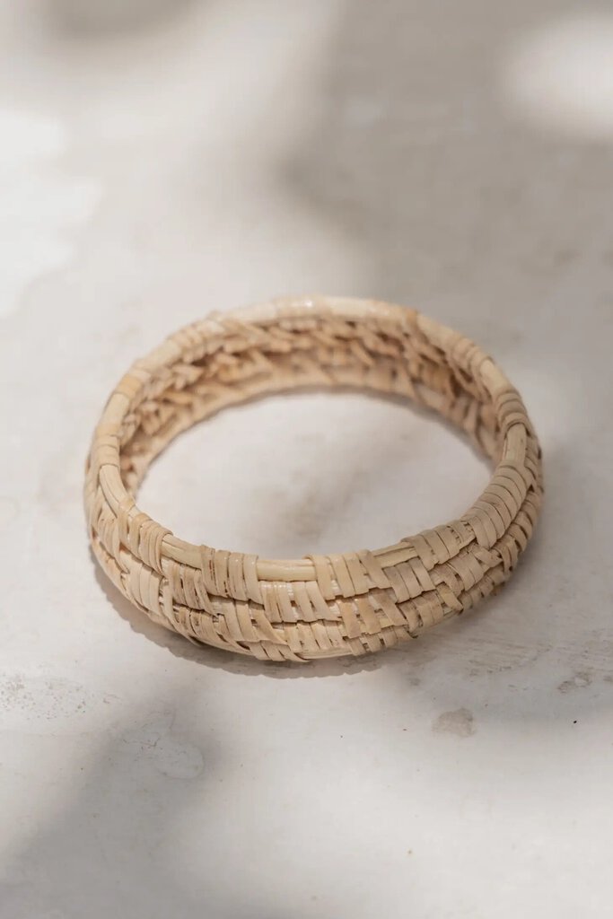 Village Thrive - Woven Rattan Bangle