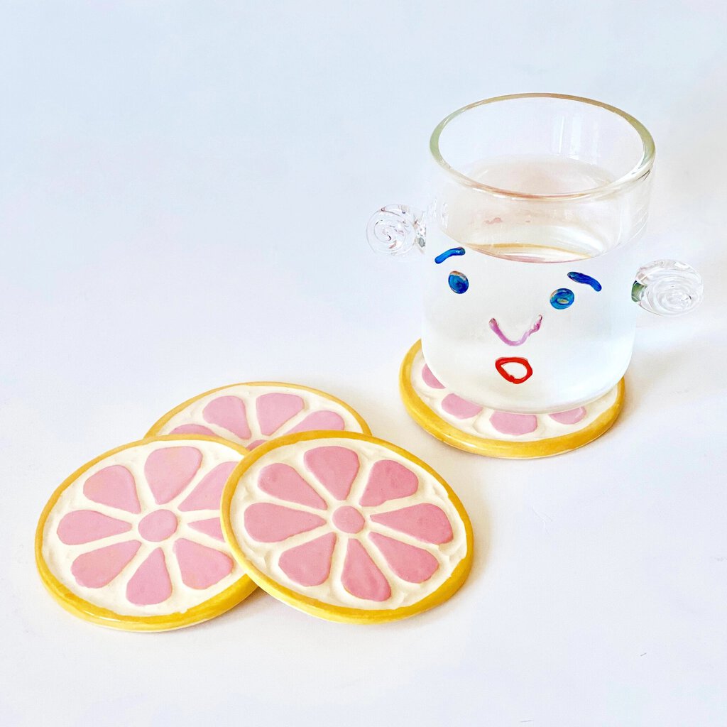 SMO Ceramics - Citrus Fruit Coasters - Set of 4
