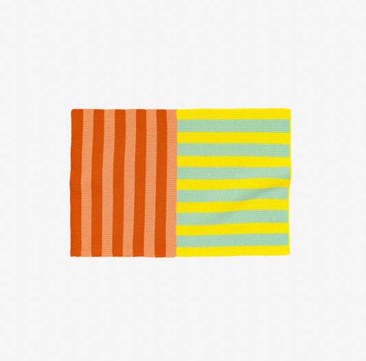 VERLOOP | knits - Jade + Yellow Stripe Mini Knit Rug