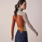 a mente - Abstract Color-block Woolen Turtleneck - Large