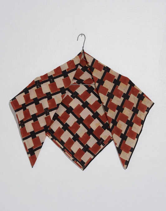 World of Crow - Block Printed Handwoven Cotton Square Kerchief
