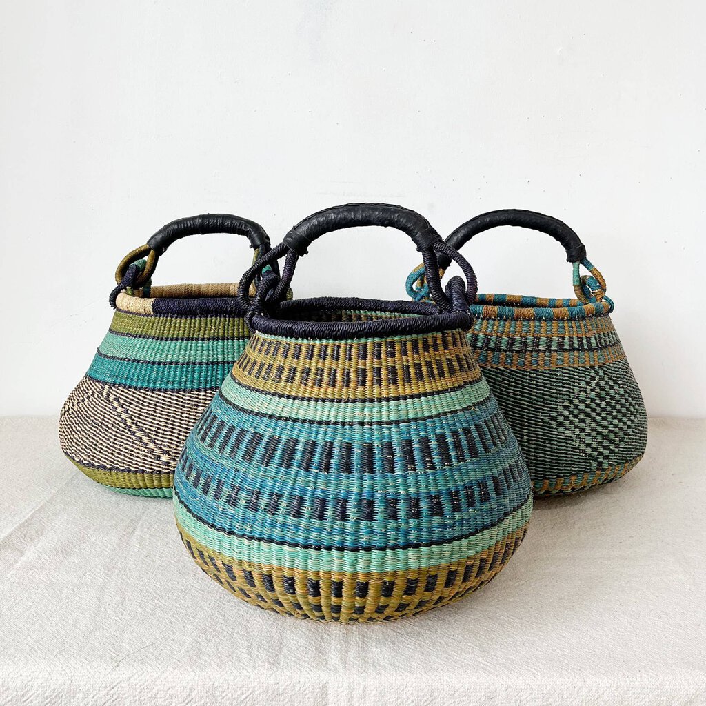 Amsha - Ife Veta Grass Pot Basket - Ghana - Large